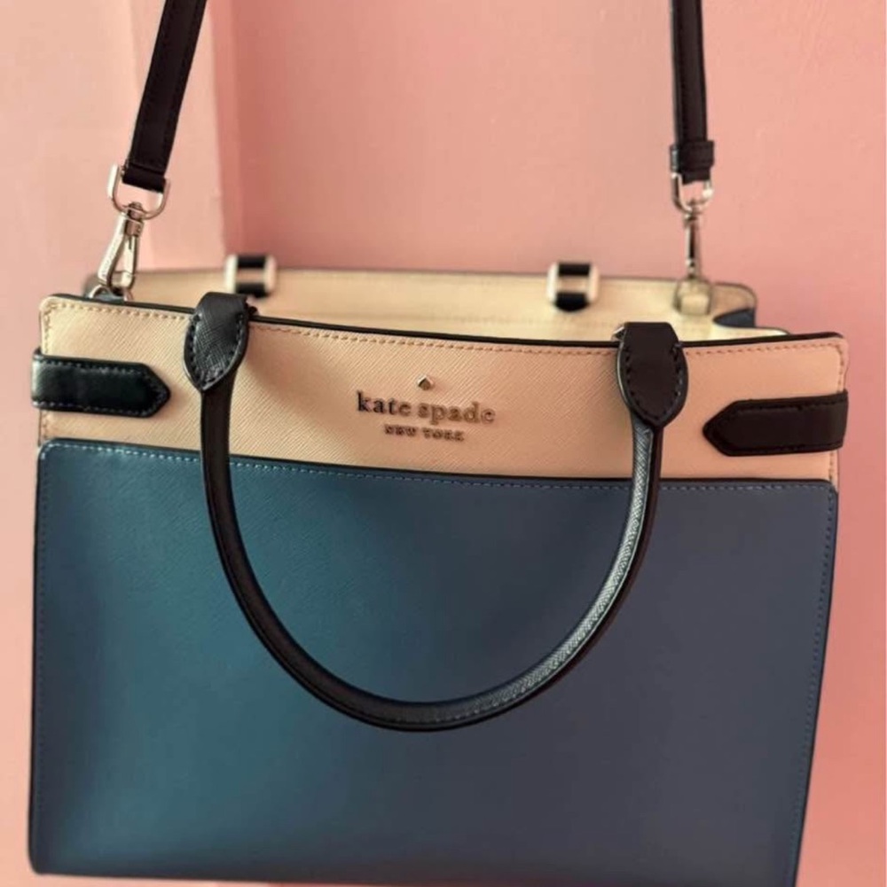Kate Spade Navy and Beige Satchel
